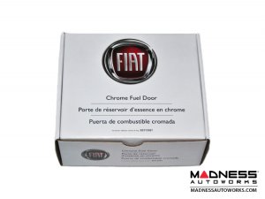 FIAT 500 Fuel Door - Chrome w/ ABARTH Scorpion Logo - Genuine FIAT